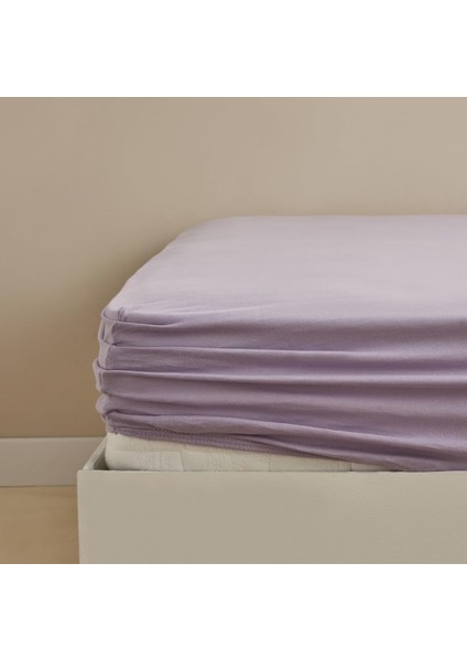 Lila Penye Çift Kişilik Fitted Çarşaf