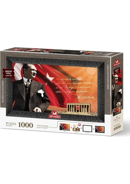 Puzzle Atatürk ve Anıtkabir 1000 Parça Çerçeveli Puzzle