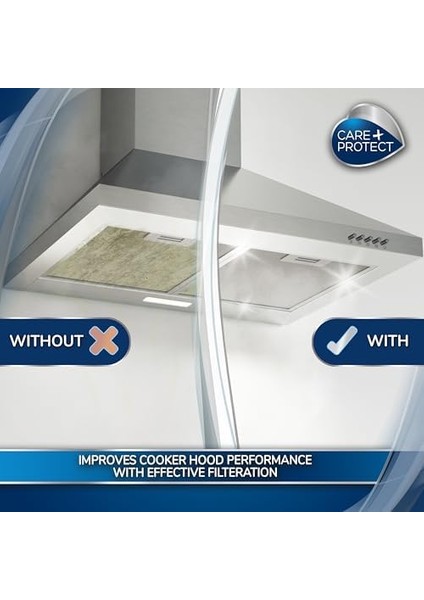 + Protect -Grease Cut-Out Hood Filter,, With Saturation Indicator, Professional, Self-Extinguishing,, 47 x 97 cm fiyatları