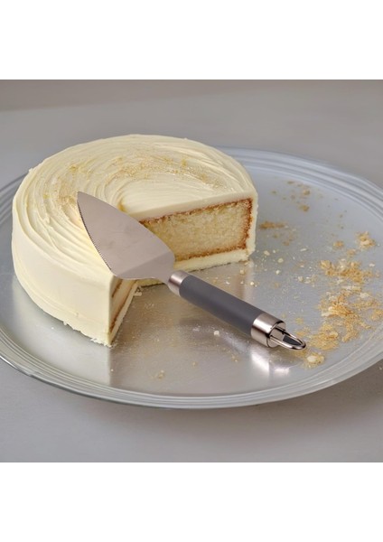 Paslanmaz Çelik Silikon Saplı Pasta Spatulası ve Kek Servis Kaşığı | Paslanmaz Çelik Pasta Spatulası ve Kek Servis Kaşığı – Şık ve Fonksiyonel Sunum Aracı