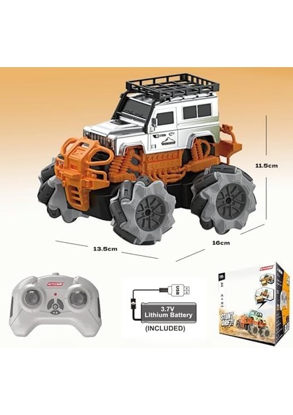 4x4 Offroad Uzaktan Kumandalı Akrobat Arabası Offroad Jeep Araba 360° ve 45° Yatay Atan Şarjlı Çılgın Araba (Gri) fiyatları