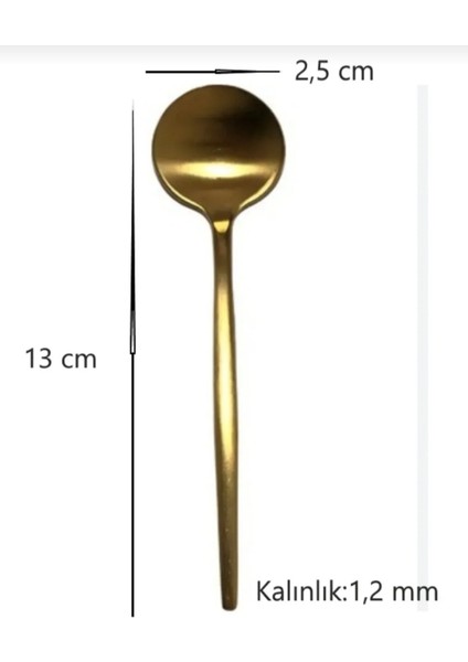 Çelik Gold Renk 6 Adet Tatlı Kaşığı Çay Kaşığı fiyatları