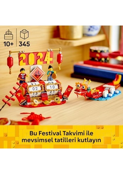 2&apos;si 1 Arada Festival Takvimi Seti 40678, Kız ve Erkek Çocuklar Için Oyuncak Set, Doğum Günü Hediye Fikri (345 Parça) modelleri