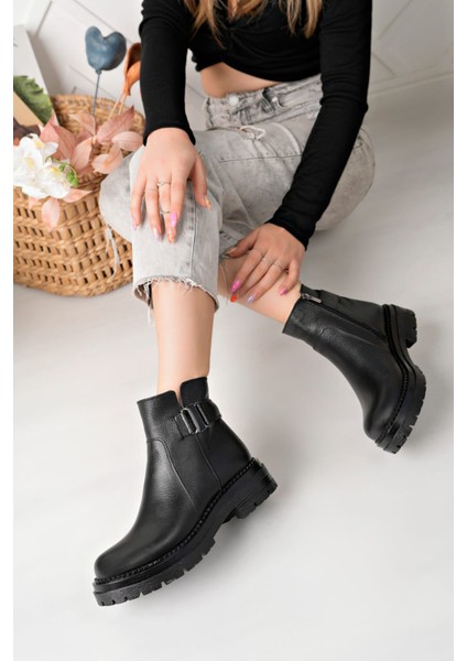Hakiki Deri Kadın Günlük Bot GR2311 fırsatları