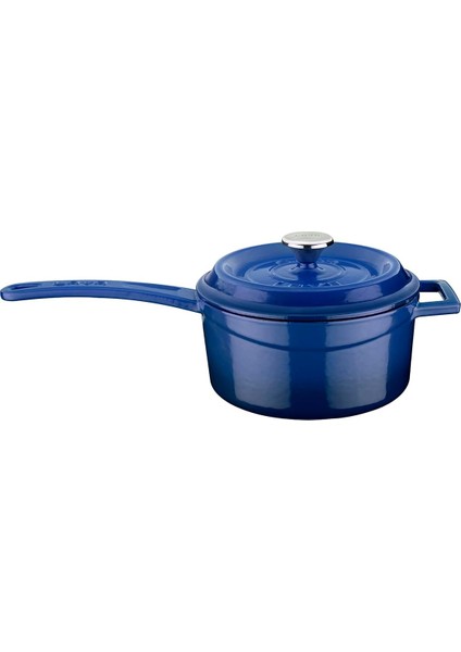 Döküm Yuvarlak Sos Tenceresi Metal Saplı 16 Cm, Mavi