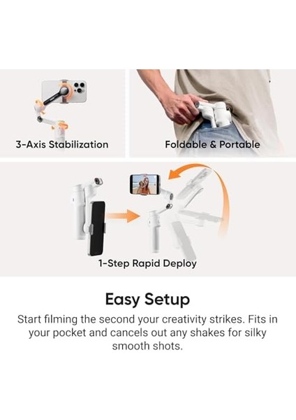 2 Pro Akıllı Telefon Gimbal Sabitleyici (Beyaz) modelleri