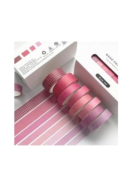 Rose Red Temalı 8 Renkli Washi • Sticky fiyatları