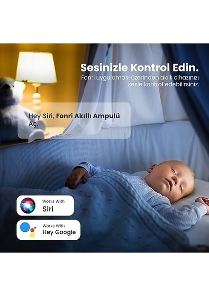 Akıllı LED Ampul, 11W Sesli Kontrol, Uzaktan Kontrol, 2 Yıl fiyatları