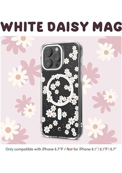 Ciel By 15 Pro Max ile Uyumlu Kılıf Cecile Mag Magsafe Özellikli Daisy - ACS06624 fiyatları