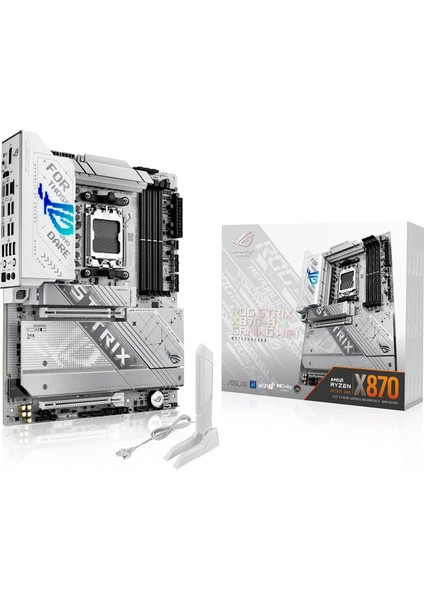Rog Strıx X870-A Gamıng Wıfı Amd X870 Am5 Ddr5 8000 Dp HDMI 2xusb4 4x M2 Usb3.2 Wifi 7 + Bt Rgb 5gbit Lan Atx 16+2+2 Güç Aşamaları, Çift Usb4, 4xm.2 Slot Anakart