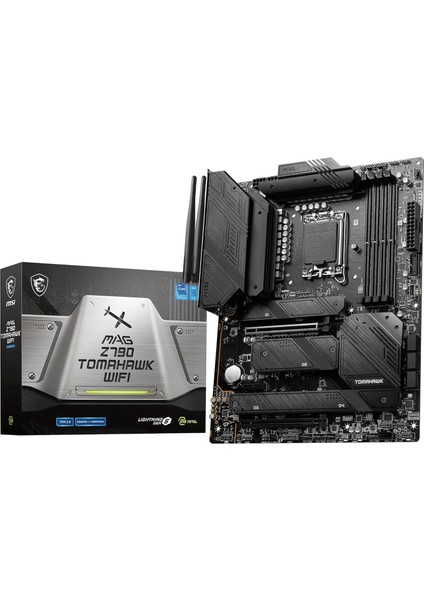 Msı Mag Z790 Tomahawk Wifi Anakart, Atx - 12. ve 13. Nesil Intel Işlemcileri Destekler. Jen, Lga 1700 - 90A Sps Vrm, Ddr5 Memory Boost 7200+MHZ/OC, Pcıe 5.0 & 4.0 X16,4 x M.2 Gen4,wi-Fi 6e