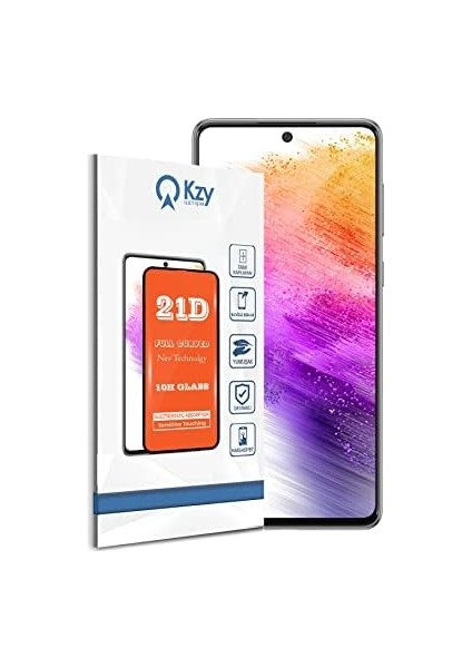 Kzy Iletişim Galaxy A73 ile Uyumlu Tam Kaplayan 21D Temperli Ekran Koruyucu Cam fiyatları