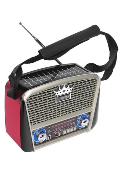 Mdr-8bt Plus Siyah/altın Klasik Radyo Solar Panelli Usb-Tf Destekli Bluetooth modelleri