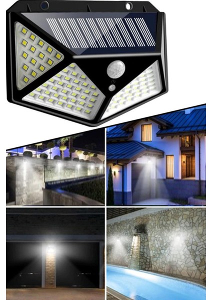 Geçirmez Güneş Enerjili Suya Dayanıklı 100 LED Duvar Lambası 1410