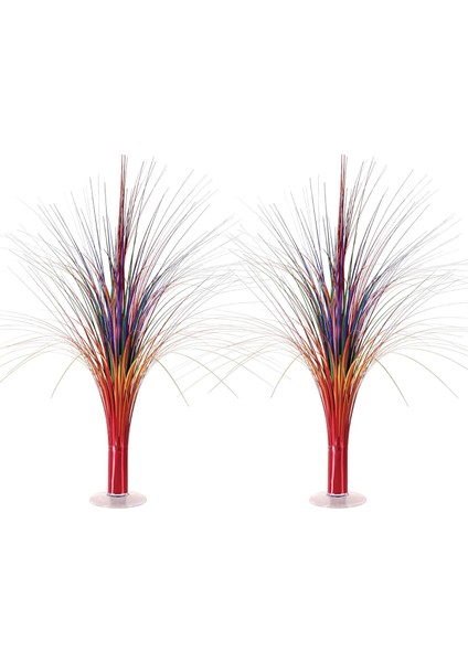 2 Parça Plastik Metalik Çok Renkli Sprey Yeni Yıl Dekorasyonları Için Orta Parçalar, Doğum Günü Partisi Malzemeleri, 48,26 cm