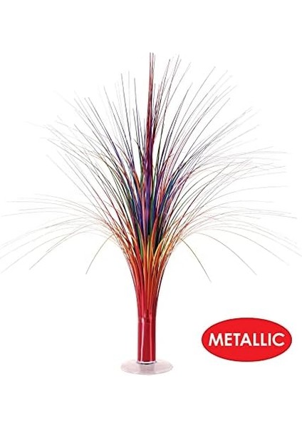 2 Parça Plastik Metalik Çok Renkli Sprey Yeni Yıl Dekorasyonları Için Orta Parçalar, Doğum Günü Partisi Malzemeleri, 48,26 cm modelleri