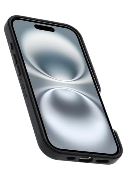 Symmetry Serisi Kaktüs Derisi Magsafe 16 Uyumlu Kılıf, Darbeye ve Düşmeye Karşı Koruyucu Ince Koruyucu Kılıf, Siyah modelleri