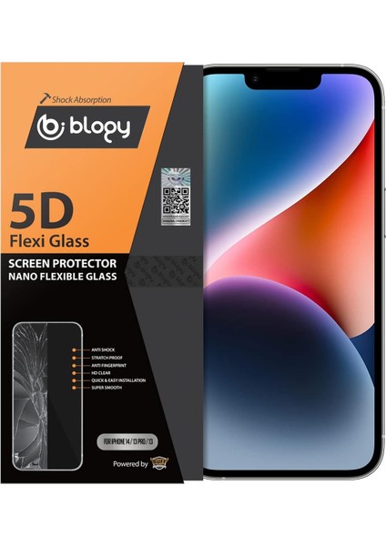 14/13 / 13 Pro 5d Tam Korumalı Hd Dayanıklı Esnek Ekran Koruyucu