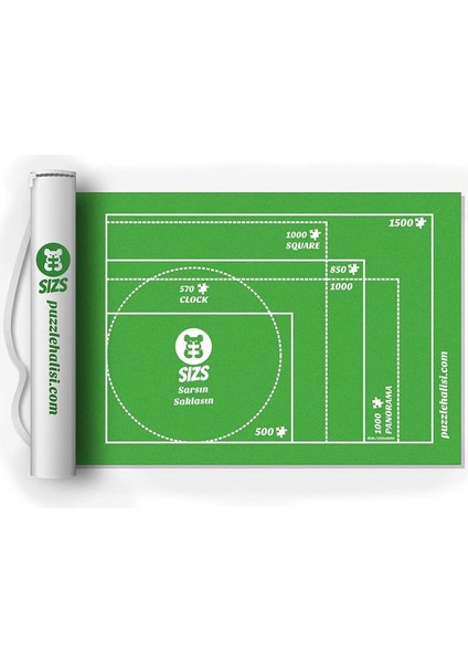 Puzzle Halısı 1000’LIK Den 6000&APOS;LIĞE Kadar Farklı Boyutlar | Askılı Çanta | Puzzle&apos;ı Sar Sakla ve Açtığında Kaldığın Yerden Devam Et (1500&APOS;LÜK)