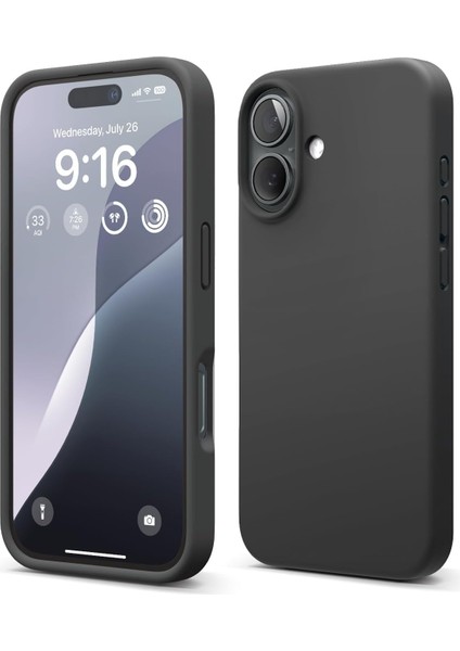 Happy 16 Için Lansman Silikon Kılıf Şok Emici Full Koruma Sağlayan Kılıf Siyah Renk