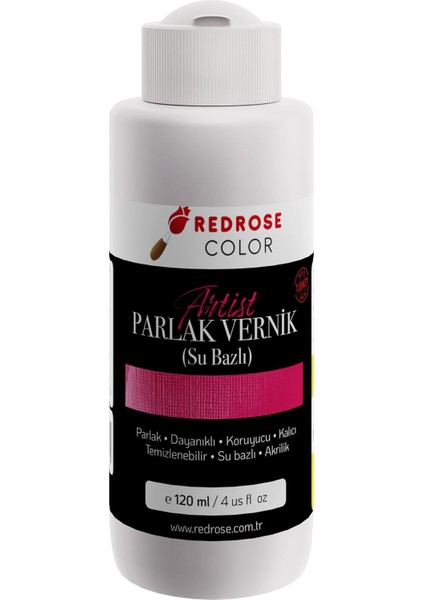Rose Akrilik Su Bazlı Parlak Vernik 120 ml