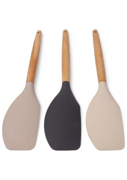 Bambu Saplı Silikon Dar Sıyırma Spatulası, Bambu Uzun Silikon Dar Spatula 27CM 3 Renk Seçenekli (Siyah) fiyatları
