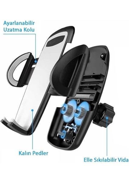 NR80 Araç Içi Havalandırma Kilitlenebilir Ayaklı Sağlam Telefon Tutucu Tek El Kullanım modelleri