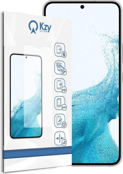 Kzy Iletişim Galaxy S22 ile Uyumlu Temperli Ekran Koruyucu Kırılmaz Cam