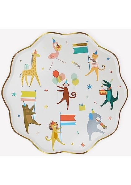 - Dinner Plates - Hayvan Geçit Töreni Tabaklar (L) (8&apos;li) modelleri