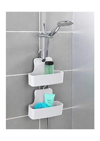 Askılı Duş Sepeti Barselona Beyaz Duş Rafı, Duvar Sepeti, Kesinlikle Kırılmaz Beyaz fiyatları