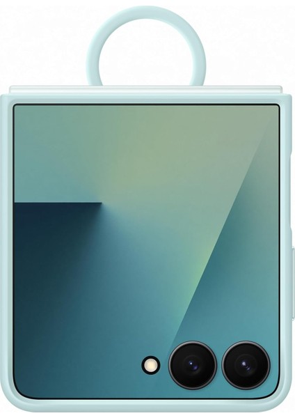 Galaxy Z Flip7 Yüzüklü Silikon Kılıf, Mint Yeşili
