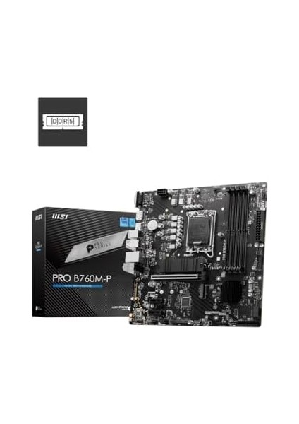 Pro B760M-P Soket 1700 Ddr5 6800MHZ(OC) Pcı-E Gen4 2x M.2 Usb3.2 Dp HDMI Gıgabıt Lan Matx Anakart fiyatları