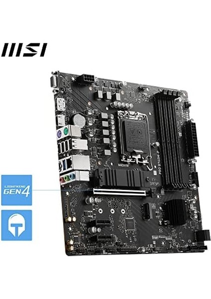 Pro B760M-P Soket 1700 Ddr5 6800MHZ(OC) Pcı-E Gen4 2x M.2 Usb3.2 Dp HDMI Gıgabıt Lan Matx Anakart modelleri