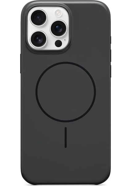 16 Pro Max Kılıf - Magsafe, Çizilmeye Dayanıklı Koruyucu Kılıf, Ince Form, Mikrofiber Kaplama - Gece Siyahı