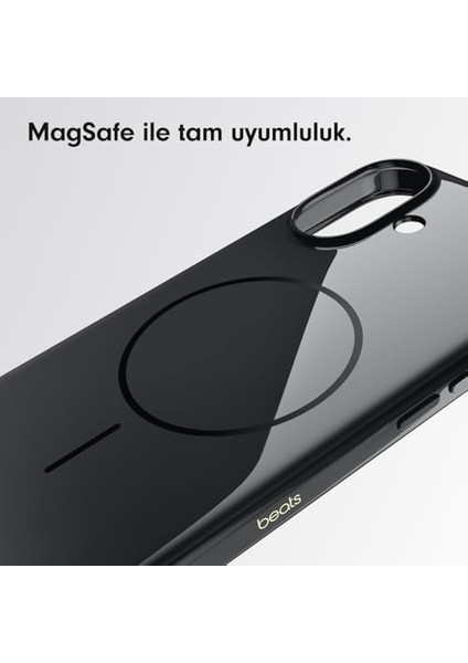 16 Pro Max Kılıf - Magsafe, Çizilmeye Dayanıklı Koruyucu Kılıf, Ince Form, Mikrofiber Kaplama - Gece Siyahı fiyatları