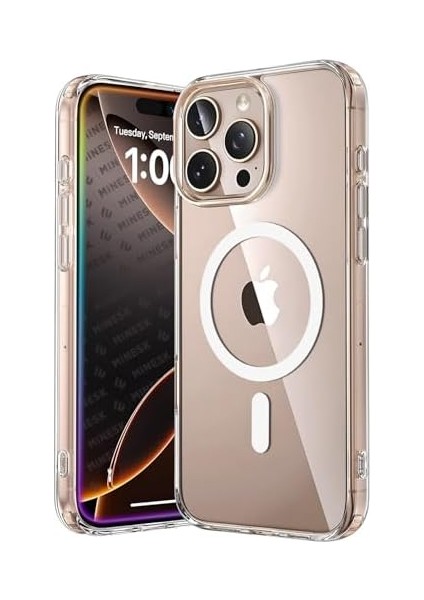 16 Pro Max Için Origin Serisi Premium Kalite ile Uyumlu Kılıf Crystal Clear Super Şeffaf Materyal ve Inceltilmiş 3D Gerçek Manyetik Çember (16 Pro Max) modelleri