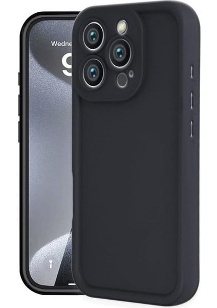 Ggm Aksesuar 16 Pro ile Uyumlu Viera Silikon Hafif ve Ince Yapılı Tam Koruma Sağlayan Şık ve Dayanıklı Silikon Kılıf (Siyah)