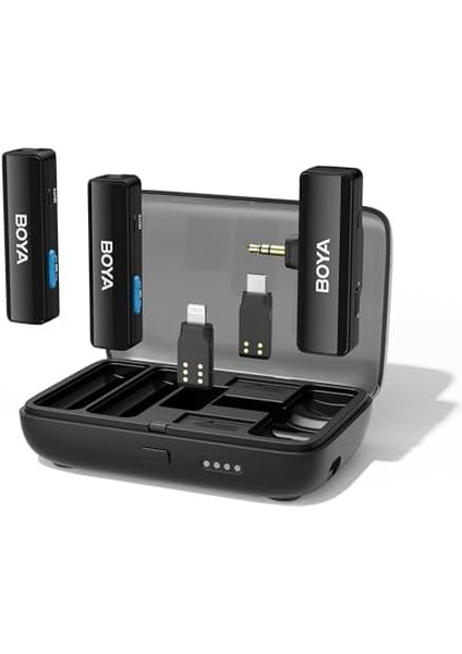 / /kamera Vlogging Için Kablosuz Mikrofonu, Hepsi Bir Arada Çift Mikrofon Sistemi ve Aydınlatma ve Usb-C Girişleri ve Akıllı Telefonlar/ Için Pil Kutusu Youtube fiyatları