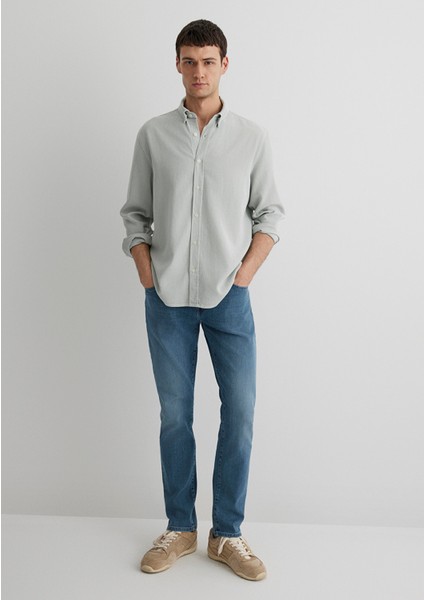 Jake Premium Blue Puslu İndigo Mavisi Jean Pantolon 0042287839