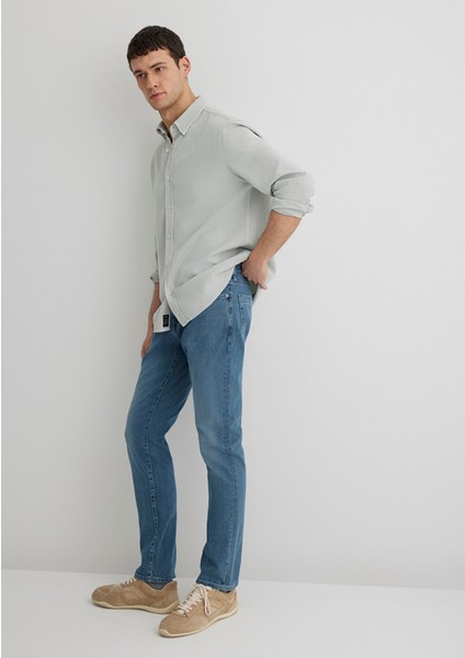 Jake Premium Blue Puslu İndigo Mavisi Jean Pantolon 0042287839