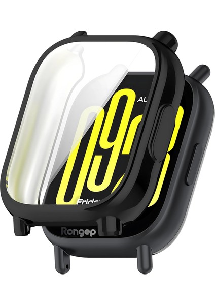 5 Için 360° Kasa Koruyucu Kılıf Yumuşak Tpu Ekran Koruyuculu Dokunmatiği Etkilemeyen Saatin Çevresini Tam Kavrayan Darbelere Karşı Silikon Koruyucu (Siyah)