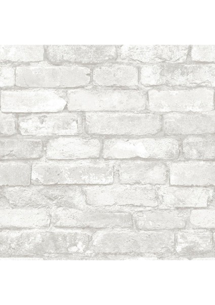 "gri ve Beyaz Tuğla" Soyup Yapıştır Duvar Kağıdı