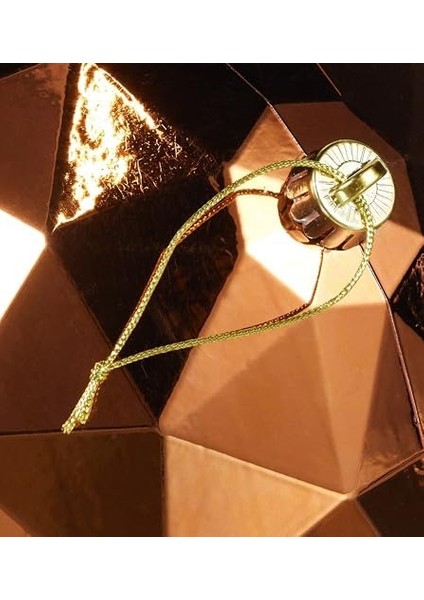 Flora Bakır Rengi Prizma Top Süs (Yılbaşı) 25 cm modelleri