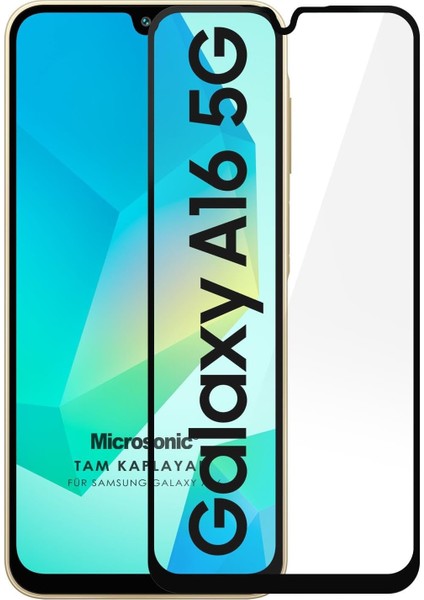 A16 Tam Kaplayan Temperli Cam Ekran Siyah