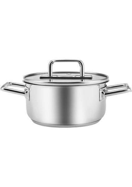 Grace Indüksiyon Tabanlı Çelik Tencere 22 cm 3.8 Litre Metal