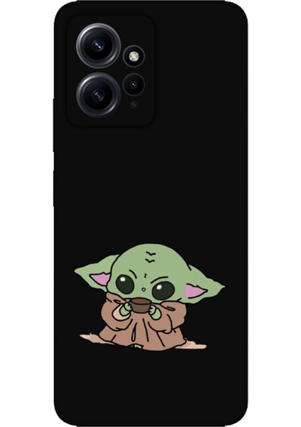 12 4g ile Uyumlu Siyah Baby Yoda Telefon Kılıfı
