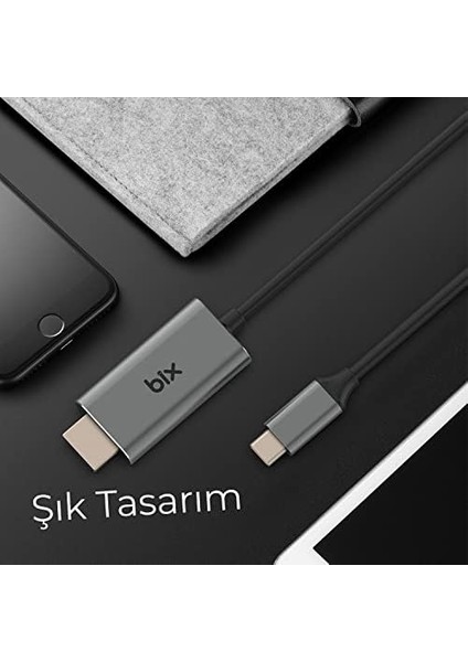 BX02HB USB C&apos;den 4K@30Hz HDMI Multimedya Kablo (1.8 Metre) modelleri