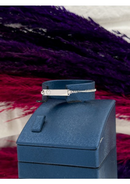 925 Ayar Gümüş Kalp Taşlı Isim Yazılabilir Kız Bebek Künye – Kişiye Özel Gümüş Çocuk Bileklik