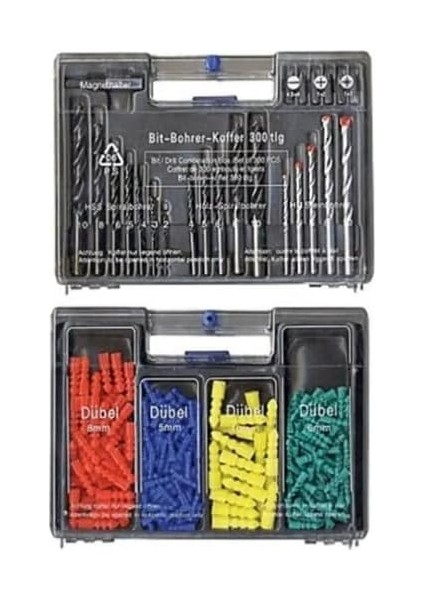 Ucu Seti Takımı 300 Parça Dübel Seti Taşıma Çantalı Set