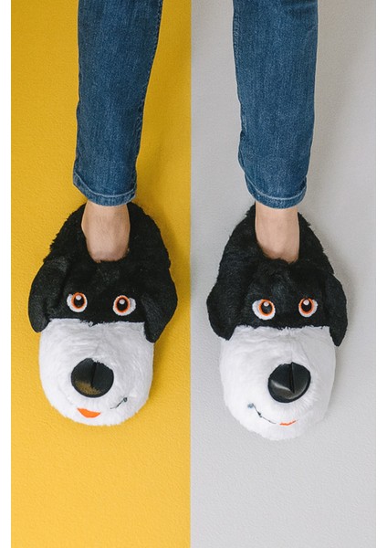Buddy Erkek Hayvanlı Panduf Ev Ayakkabısı Pufidik Peluş